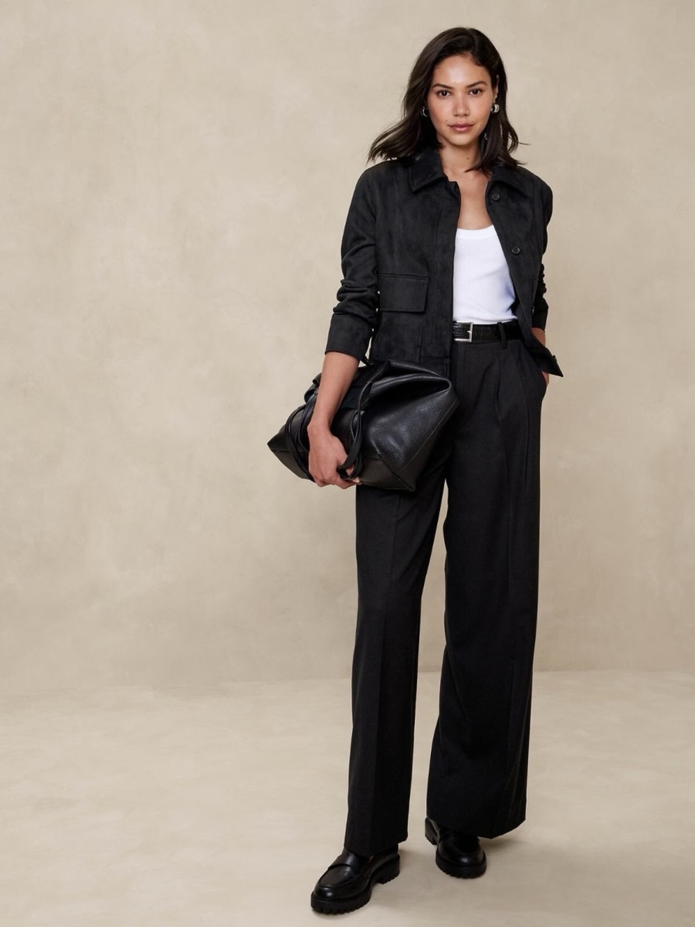 Banana Republic Wide Leg Flannel Trouser
